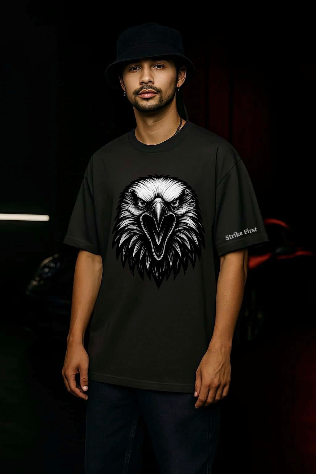 Oversized Faded T-Shirt – Bold Eagle Edition