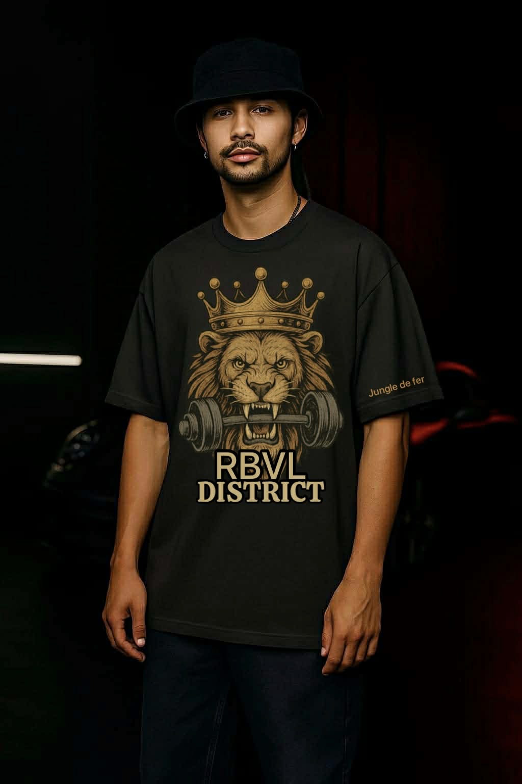 Oversized Faded T-Shirt – RBVL DISTRICT (Royal Lion Edition)