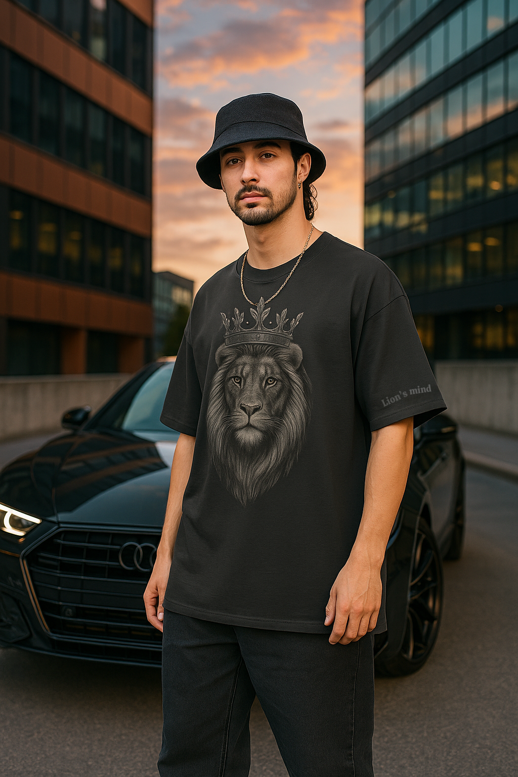 Crowned King – Royal Lion Street Tee