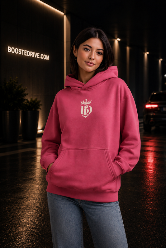 Hoodie Boostedrive Pink – Discipline & Drive Edition